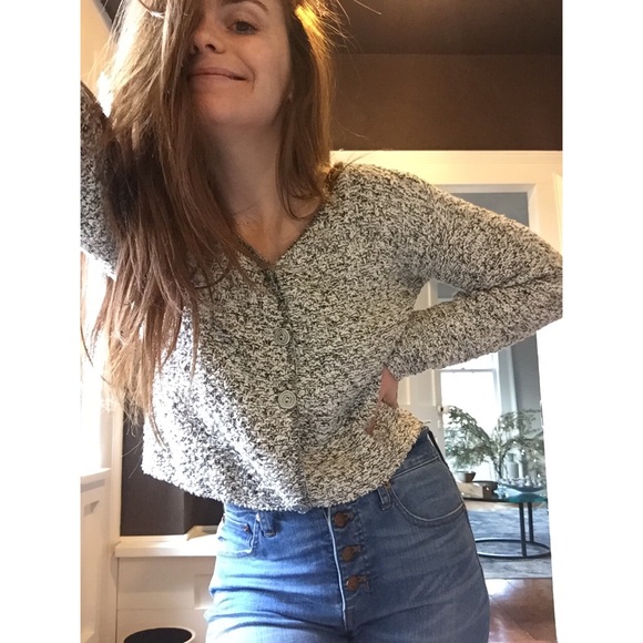 VINTAGE CROPPED SWEATER GREY - Picture 4 of 4